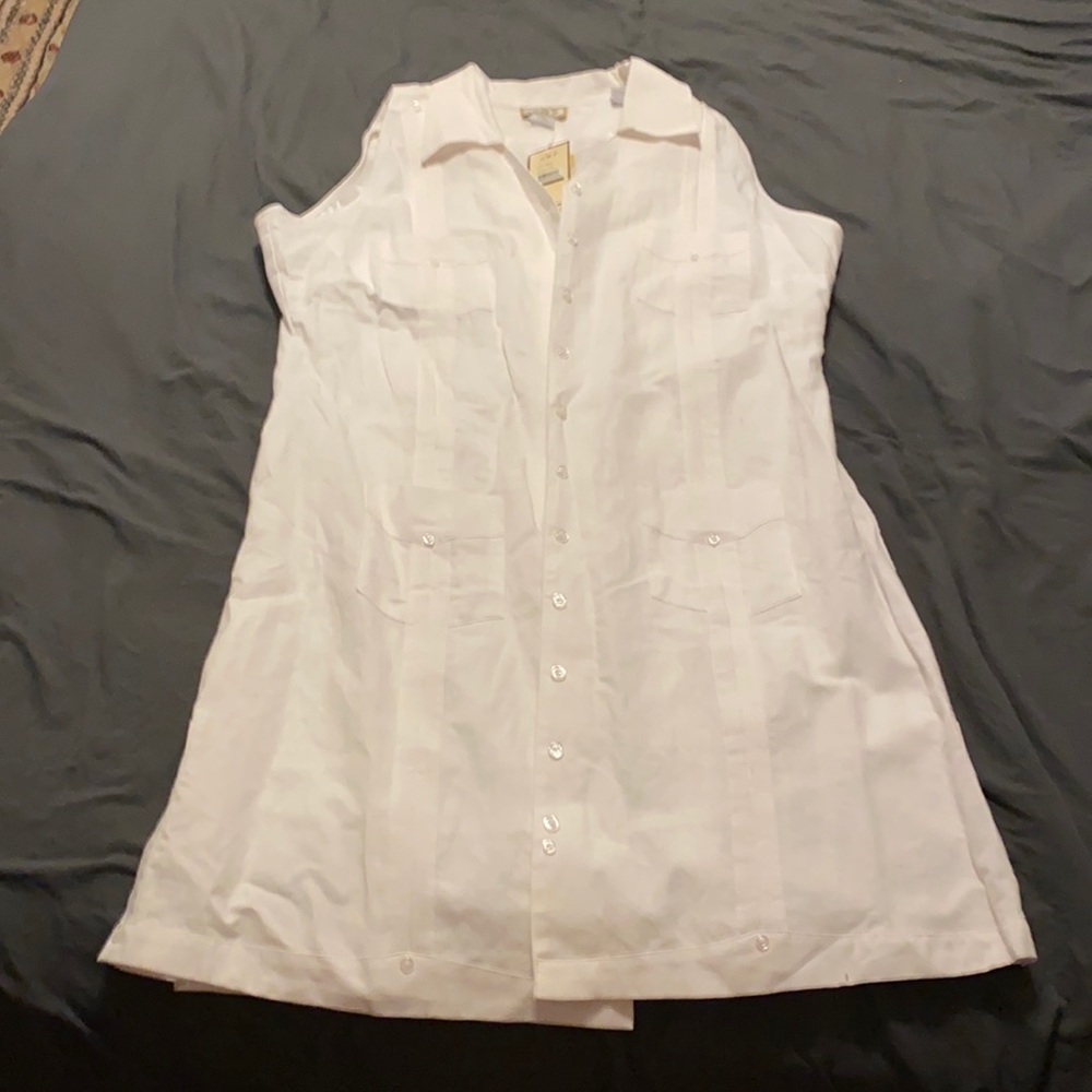 Linen/Cotton guayabera dress